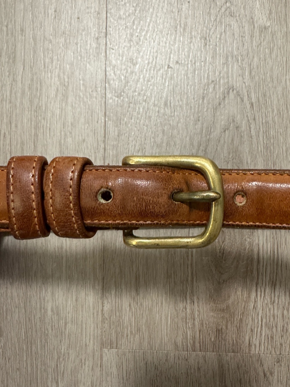 Coach Leather Belt 6611 Brass Buckle Brown Size 28